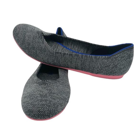Rothy's The‎ Flat in Charcoal Birdseye Women’s Size 9 - Picture 6 of 10